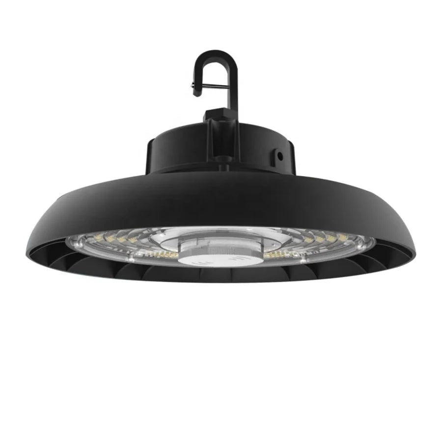 8-in-1 Power and CCT Switchable Economic 150lm/w Black LED Industrial High Bay Lighting for 5 years warranty