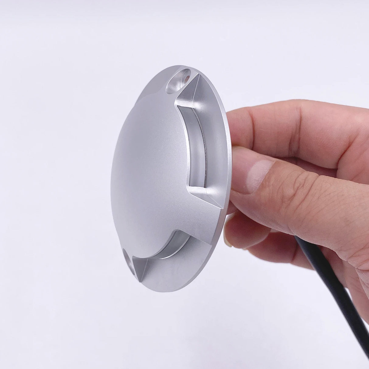 4-Hole Ultra-Thin Outdoor LED Ground Light (DC12V/24V, 1W/2W) - IP67 Surface Mount Step Light for Deck, Lawn & Courtyard