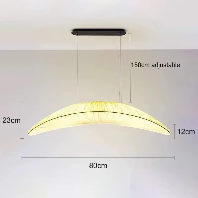 Art Sailboat Chandelier Designer Marine Cloth Pendant Lamp for Living Room Dining Room Kitchen Large Fabric Hanging Lights E27
