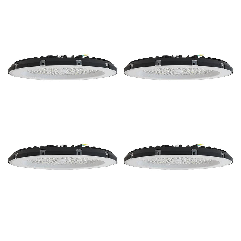 4PCS 100W/200W UFO LED High Bay Lights (30,000LM) - Super Bright Waterproof Industrial Lighting Fixtures for Garage, Gym & Warehouse