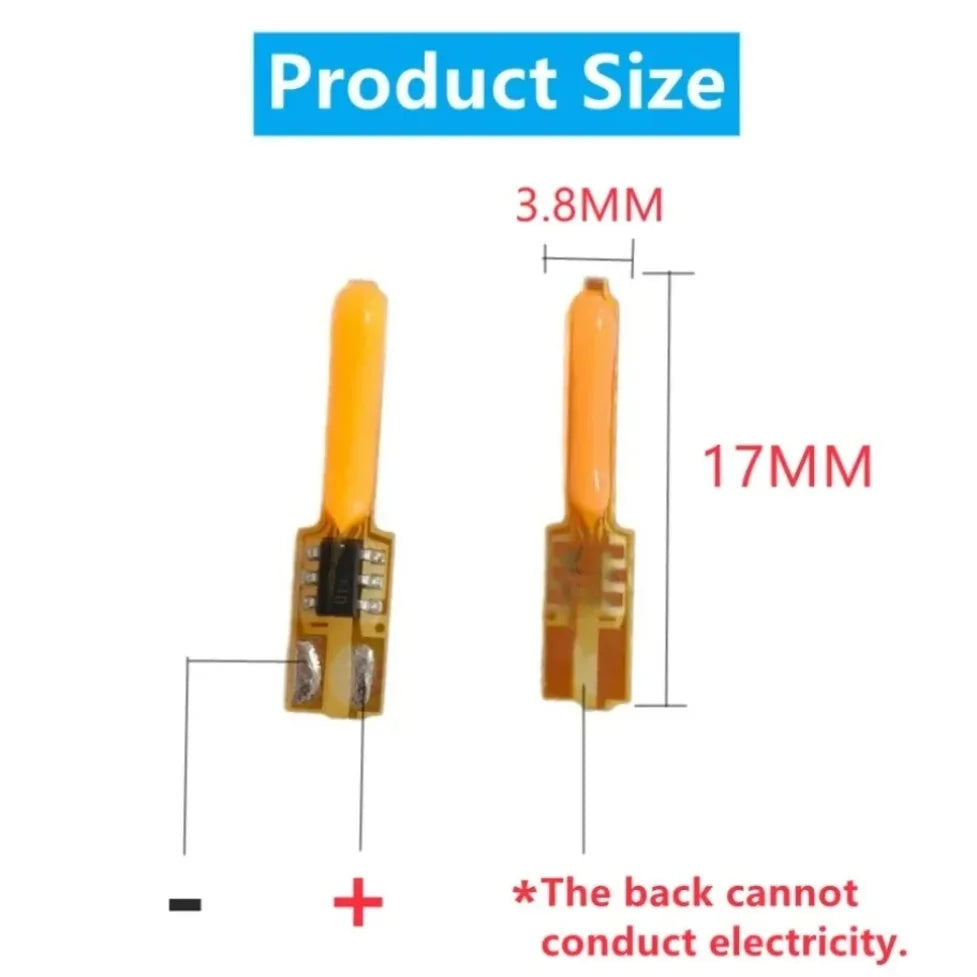 DC3V COB LED Flickering Flame Edison Filament Diodes (1–100 Pcs) - Flexible Vintage Candle Light Engine for DIY Bulbs & Party Decor