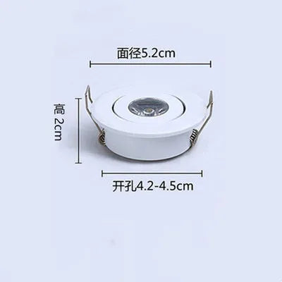 3W LED Mini Ceiling Spotlight - Recessed AC85-265V Micro Downlight