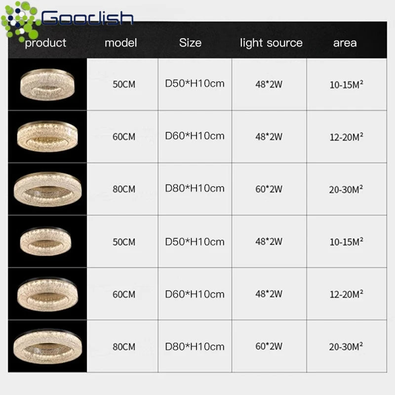 Modern Led Ceiling Lights Crystal Chandelier with Luxury Lamps for Living Dining Room Bedroom Hall Art Lighting Home Decoration