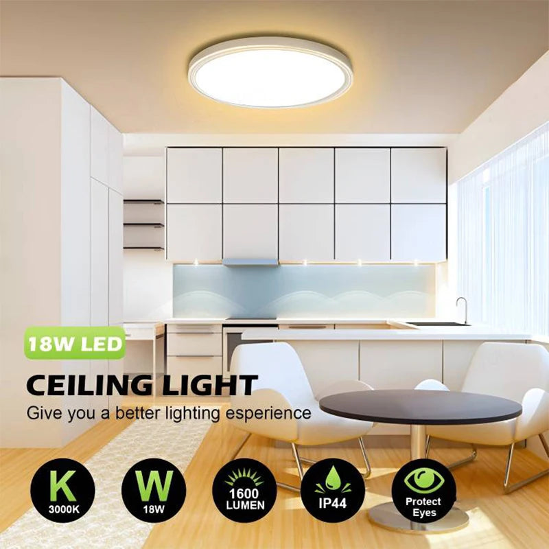 LED Ceiling Lights Smart Ultrathin Led Lamps 3-Color CCT for bedroom Kitchen lighting Neutral Square Ceiling Lights Living Room