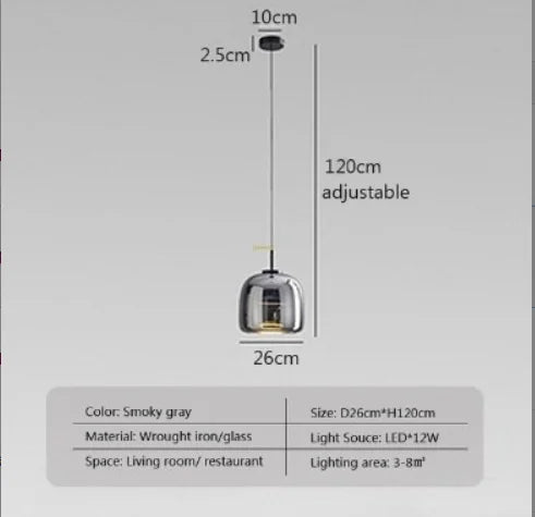 Modern LED Glass Pendant Lights Plating For Living Room Bedroom Restaurant Bar Hotel Indoor Warm Light Decorative LED Lighting