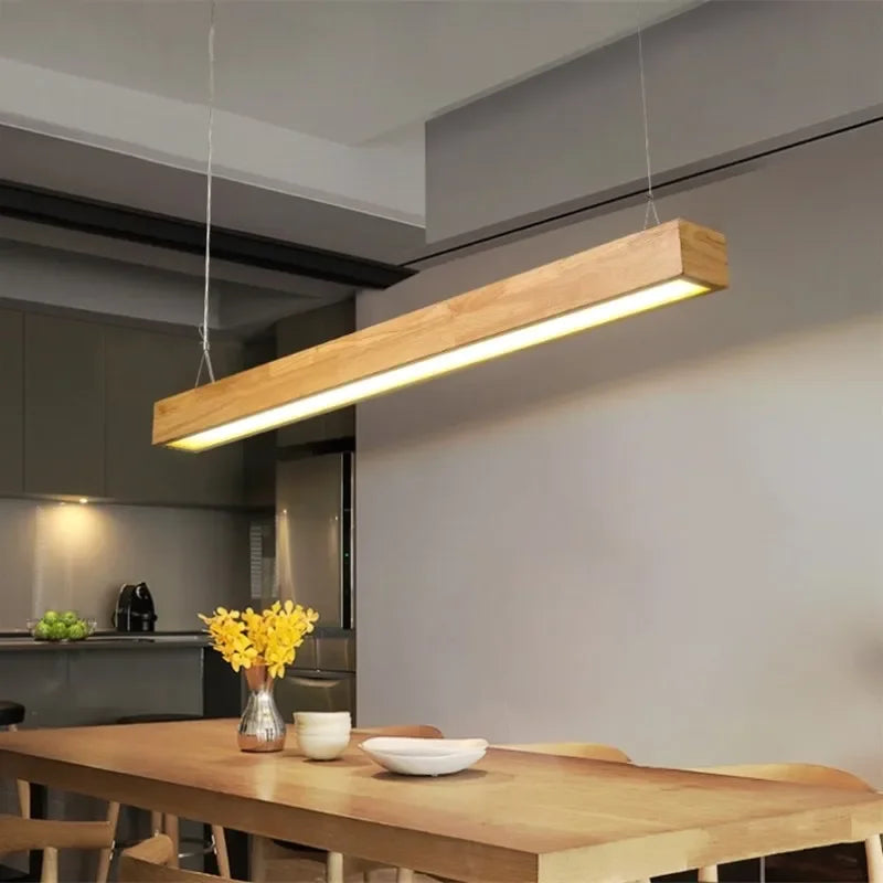 Nordic Modern Led Wooden Pendant Lights Kitchen Office Bedroom Hanging Lights Solid Wood Home Decor Dining Room Pendant Lights
