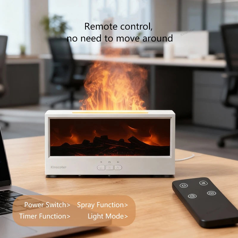 New Creative Fireplace Aromatherapy 150 Waterless Auto Off Colorful Flame Aerial Humidifier for remote home bedrooms AG-DQ717