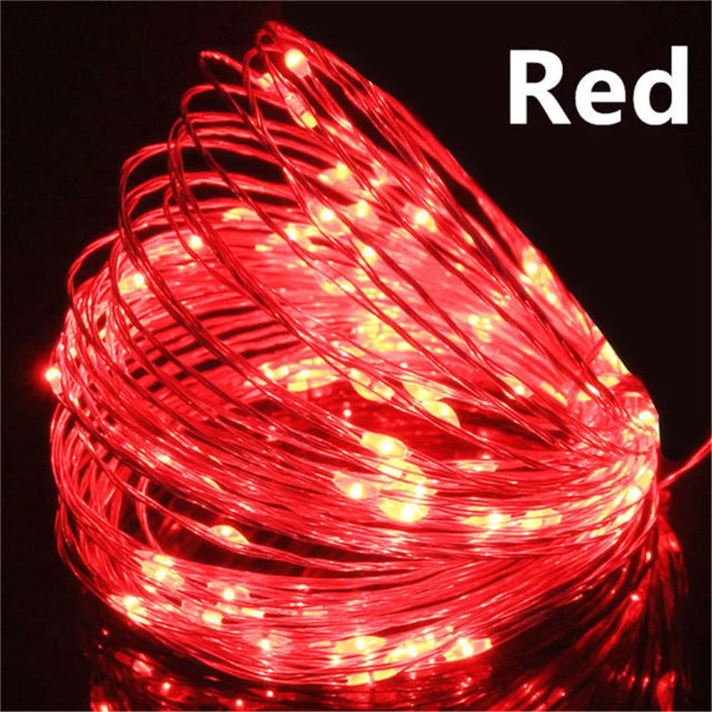 USB LED String Lights Copper Silver Wire - 10M 20M 30M Waterproof Fairy Lights