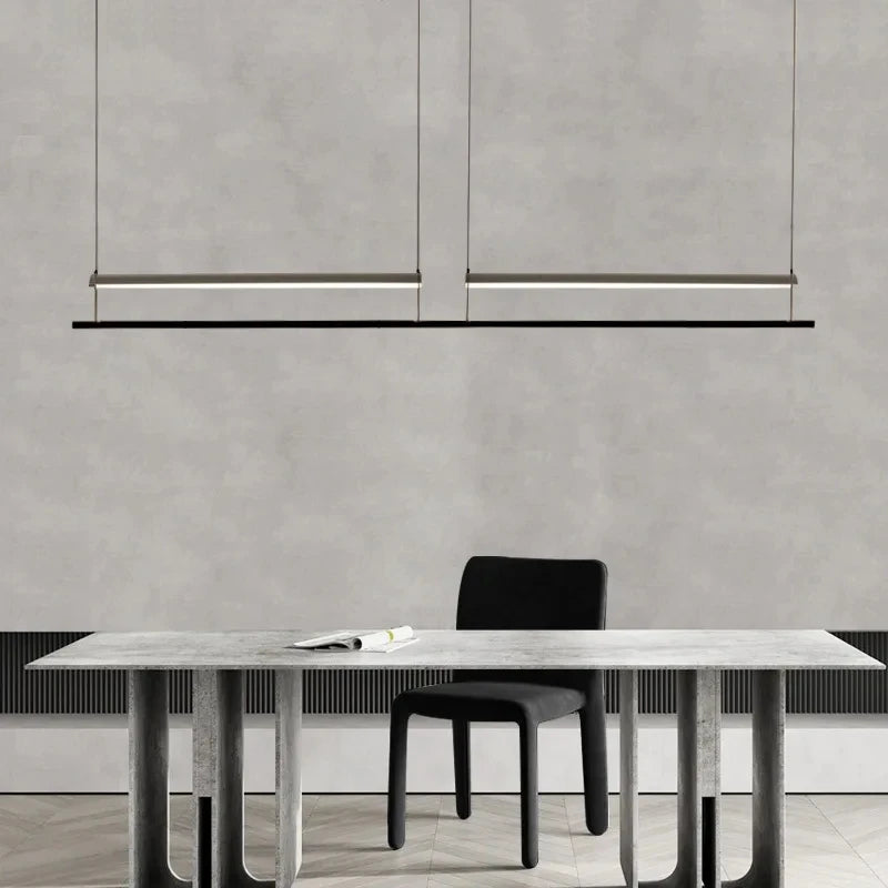Nordic Minimalist Modern Metal LED Long Pendant Light for Living Room Dining Room Indoor Home Decoration Lighting Fixtures