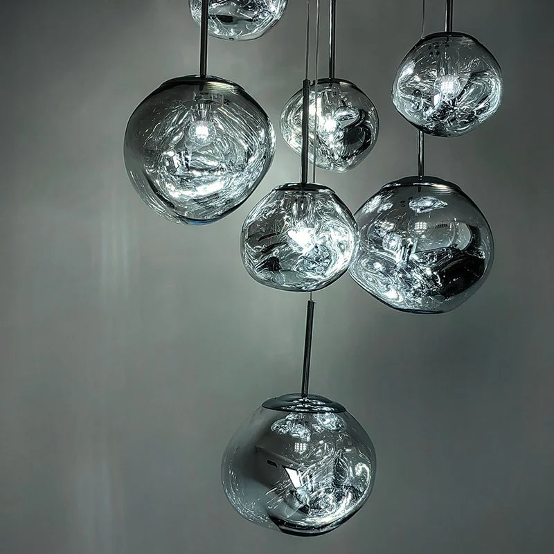 E27 Simple Pendant Lamp Indoor Restaurant Living Room Bedside Loft Chandelier Decoration Acrylic Atmosphere Light Fixture