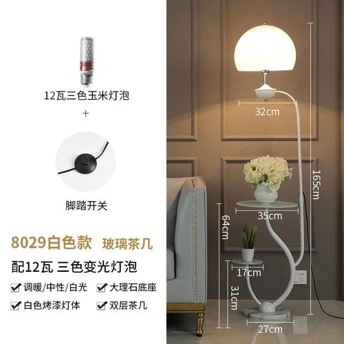 Nordic Floor Lamp Simple Modern Living Room Bedroom Bed Headband Table Storage Vertical Table Lamp