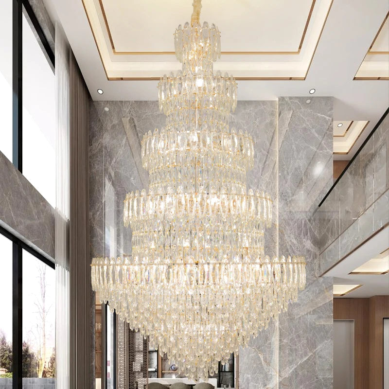 Modern Simple Crystal Chandelier Living Room Headlight Main Dining Room Light Luxury Style European high-end Lighting Lamps