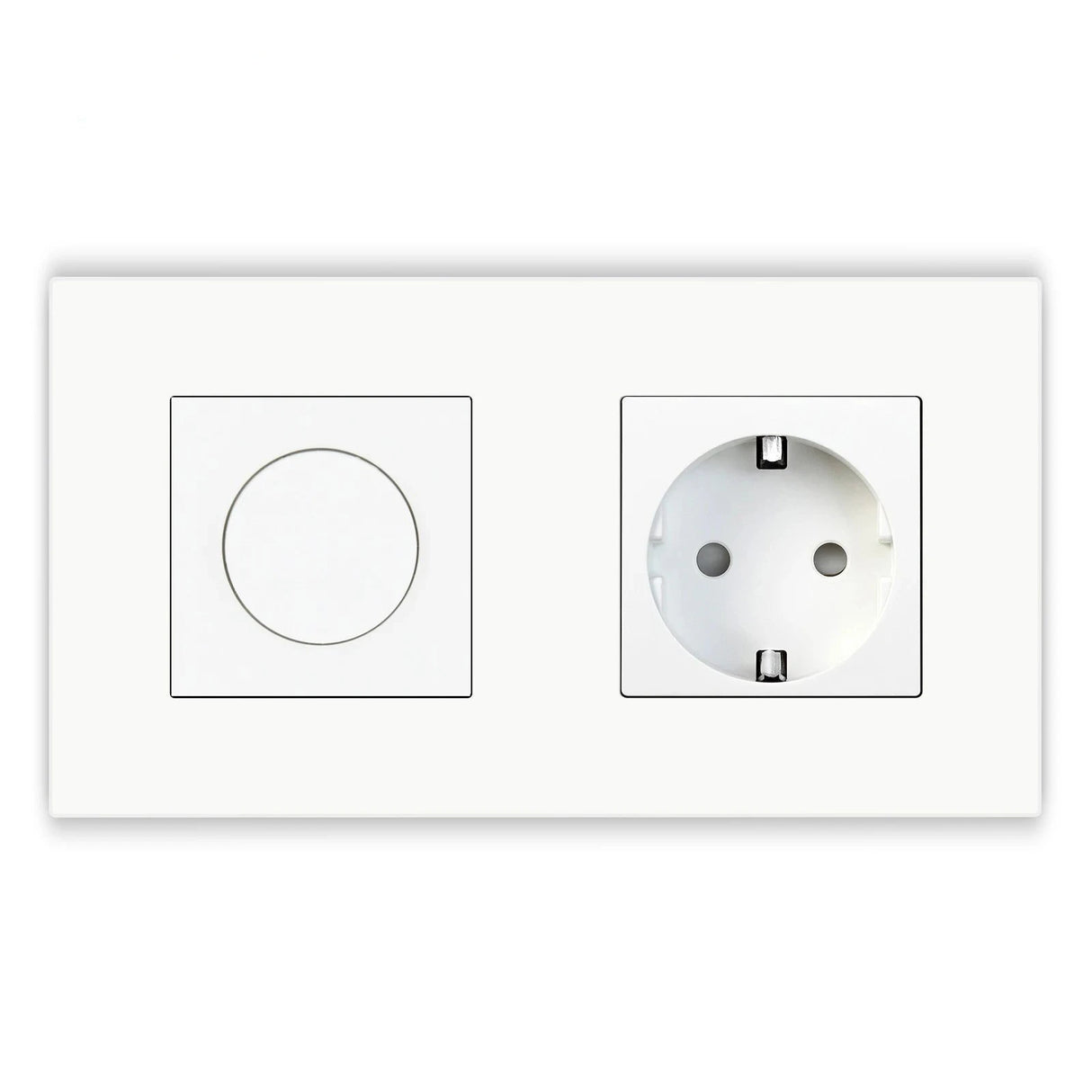 Dimmer Light Switch Rotary Knob Glass Mechanical LED Dimmable Wall Mounted Switches EU Standard Switches