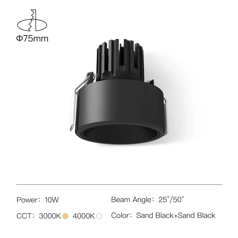 Ultra Thin Led Downlight Surface Mount Ceiling Lamps 10W Semi-recessed Anti-glare LED Spotlights AC110/220V Ceiling Light