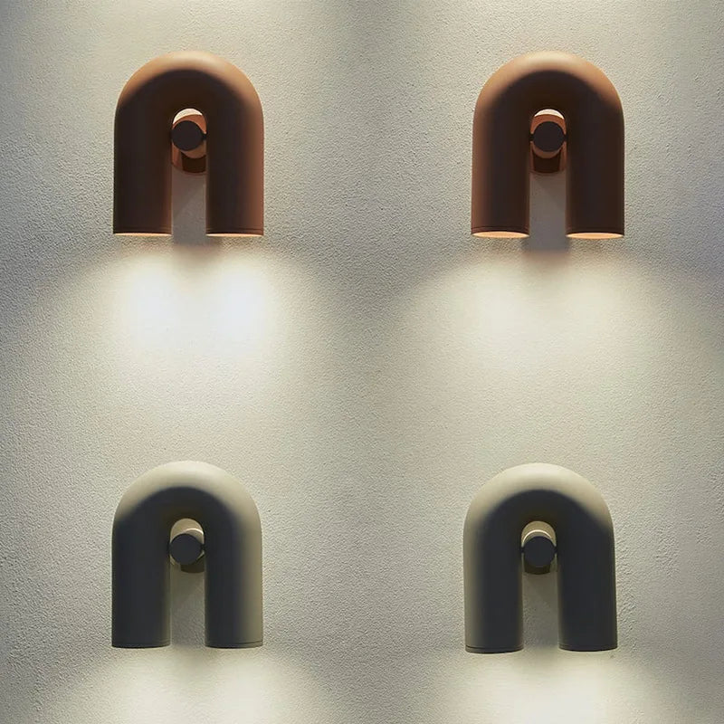 Nordic Rotatable Aluminium U-Tube LED Wall Sconce - Modern Indoor Lighting Fixture