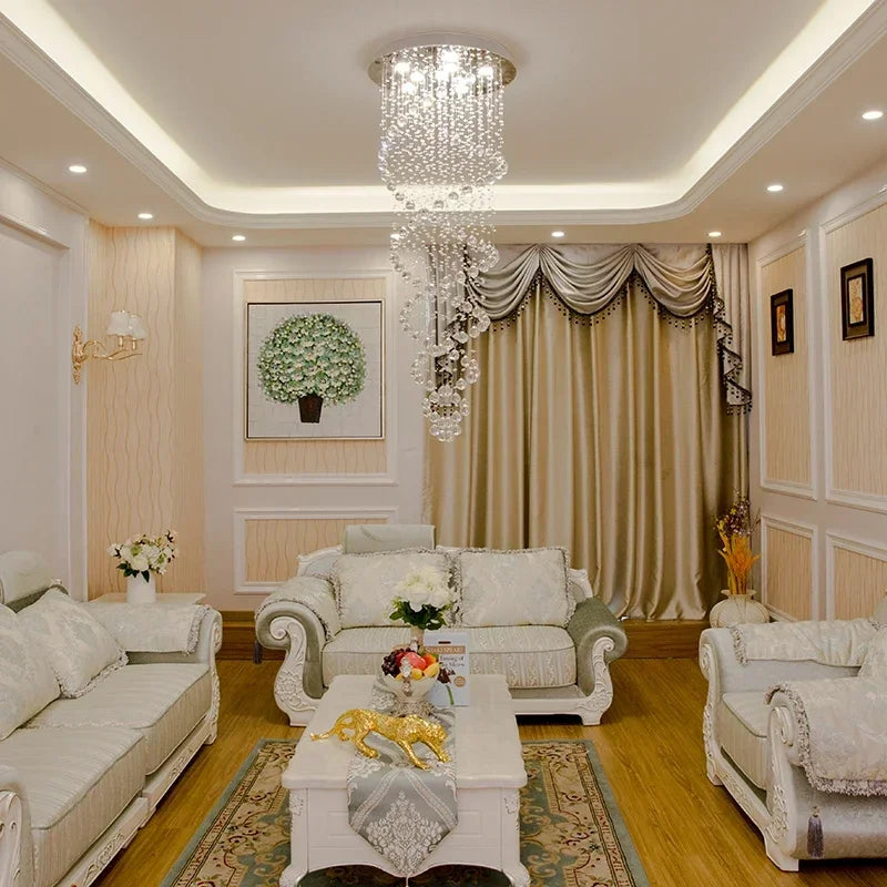 Crystal Led Hanging Lamp Modern Led Chandeliers Light Fixture Vanity Bedroom for Staircase Stair Luxury Hotel Pendant Lights