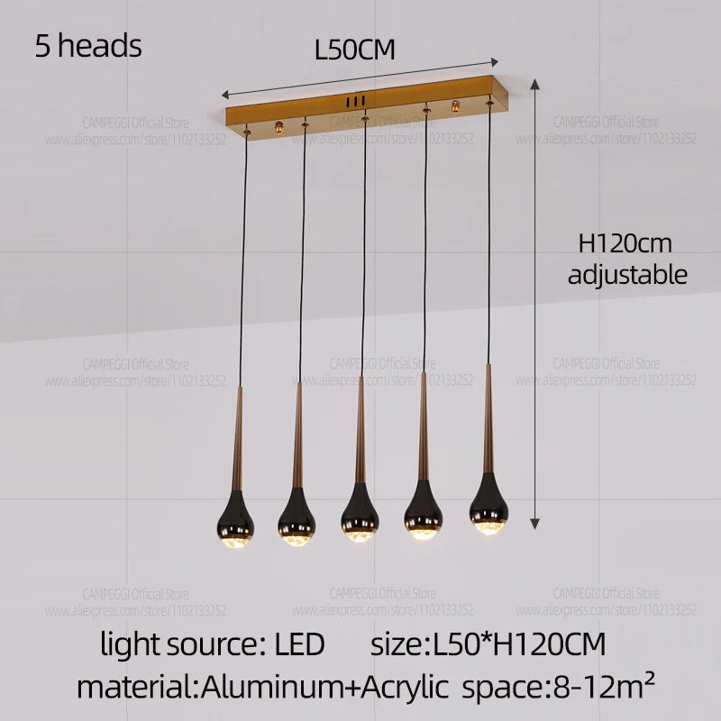 Minimalist Style LED Ppendent Lamp Double Layered Attic Chandelier Villa Staircase Pendant Light Living Room Kitchen Pendant