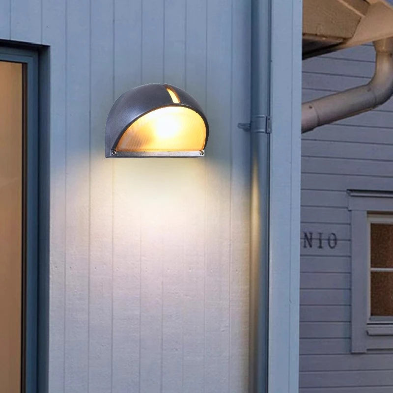 Outdoor Retro LED Wall Lamp E27 Industrial Vintage IP65 Waterproof Glass Ceiling Sconce Bathroom Garden Porch Wall Light Fixture