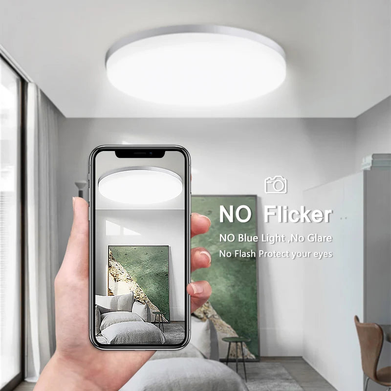 Round Led Ceiling Lamp 48W 24W 18W LED Ceiling Light for Living Room Kitchen Bedroom Lighting