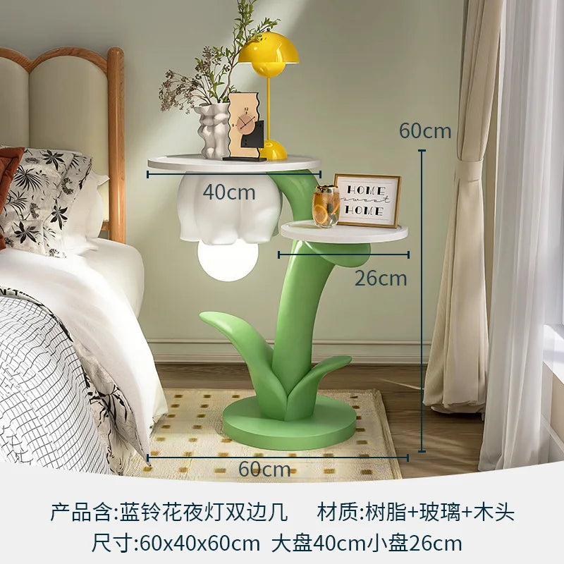 4 Floral Emitting Diode Floor Lamp Living Room 2025 New Sofa Next to Several Bedrooms Bedside Table Shelf