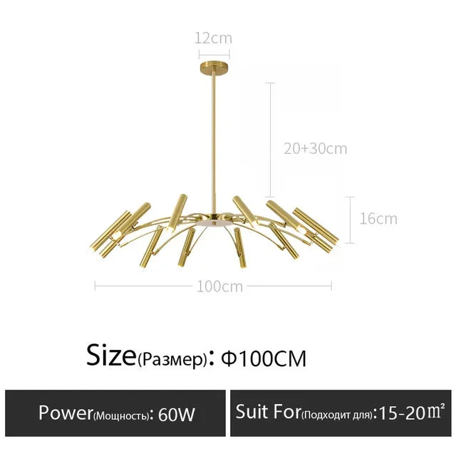 Minimalist G9 LED Ceiling Chandelier Light Fixture (110V-220V) - Modern Interior Decor Pendant Lamp for Living Room, Dining Room & Home