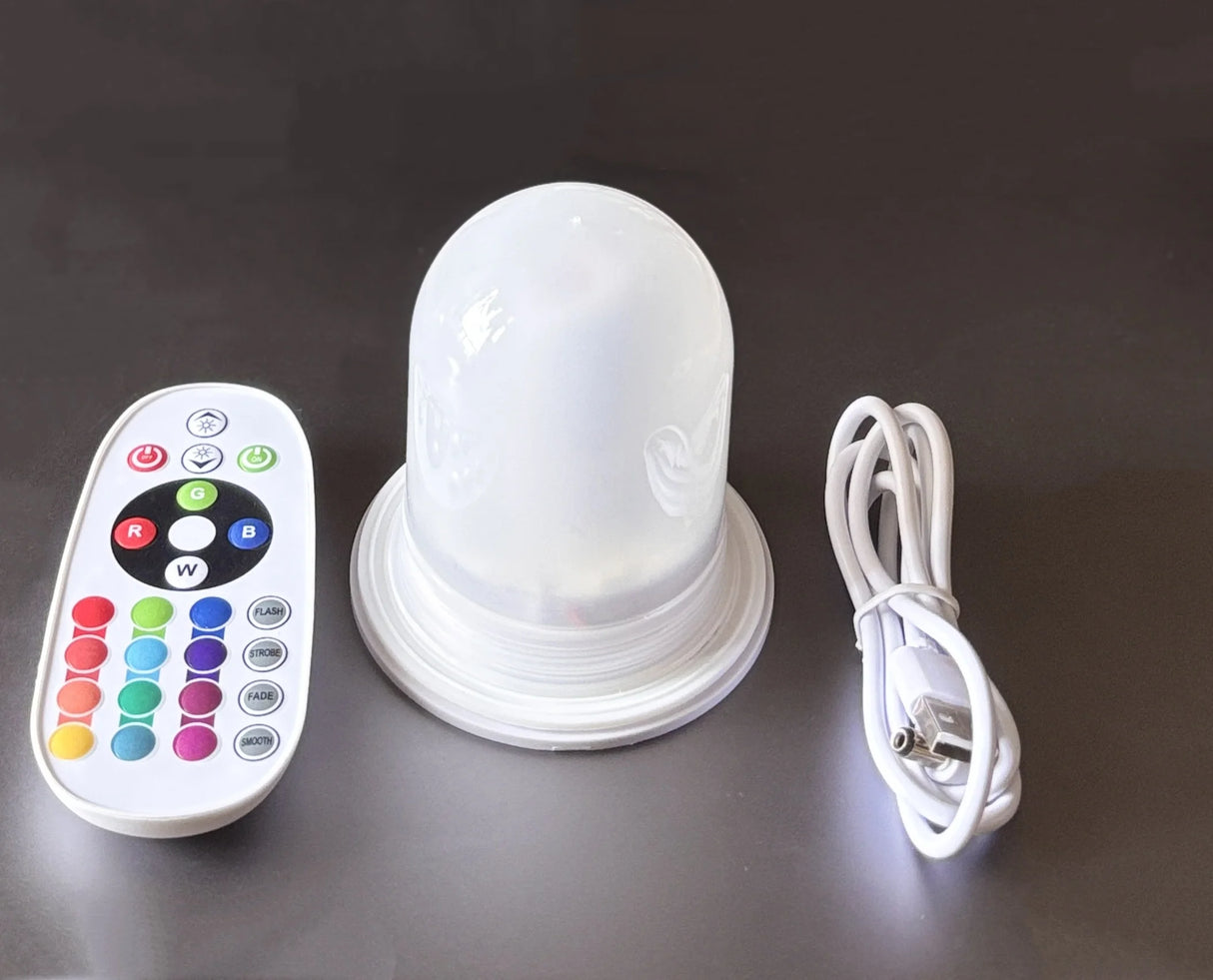 85mm Mini USB Rechargeable RGBW LED Light Base with Remote - Mood Lighting Enhancer for Wedding & Event Decor