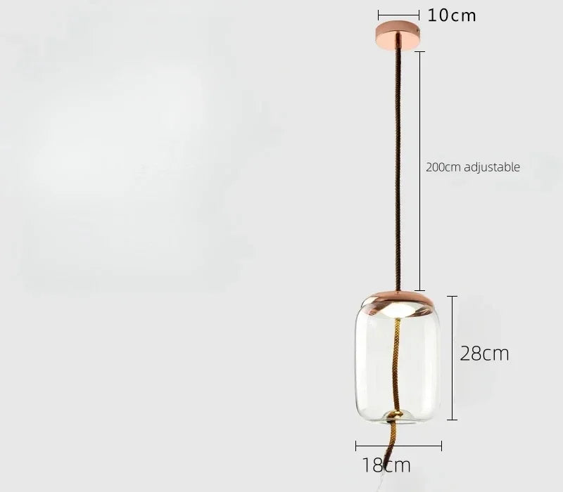 Nordic Designer Glass Pendant Lamp - Postmodern Luxury Single Head Light