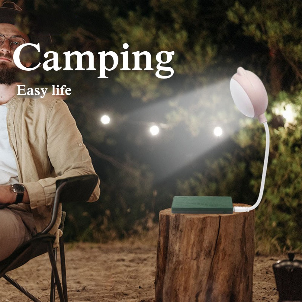 Smart Voice-activated Night Light Mini Portable USB LED Light Table Desk Lamp for Power Bank Camping PC Laptops Night Lighting