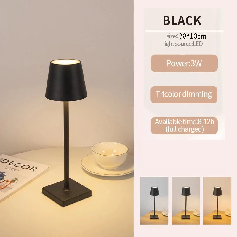 Table Lamp Eyes Protection Touch Dimmable LED Light Bedroom USB Desk Lamp Bar Restaurant Night Light Gift Charging Light Fixture