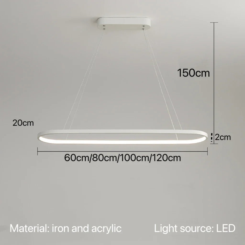 Nordic Lamp Modern LED Ring Pendant Light Kitchen Dining Room Island Indoor Chandelier Hanging Lamp Suspension String Design