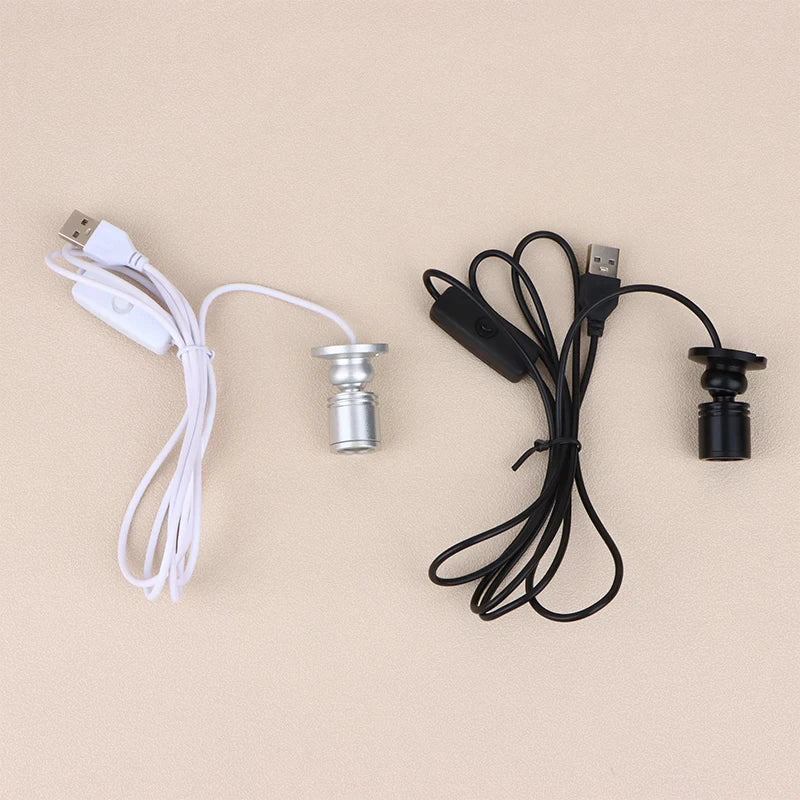 LED USB 5V 3W Led Spot Light Surface Mounted Cabinet Showcase Counter Jewelry Lamp Rotatable Angle Ceiling Mini Spotlight