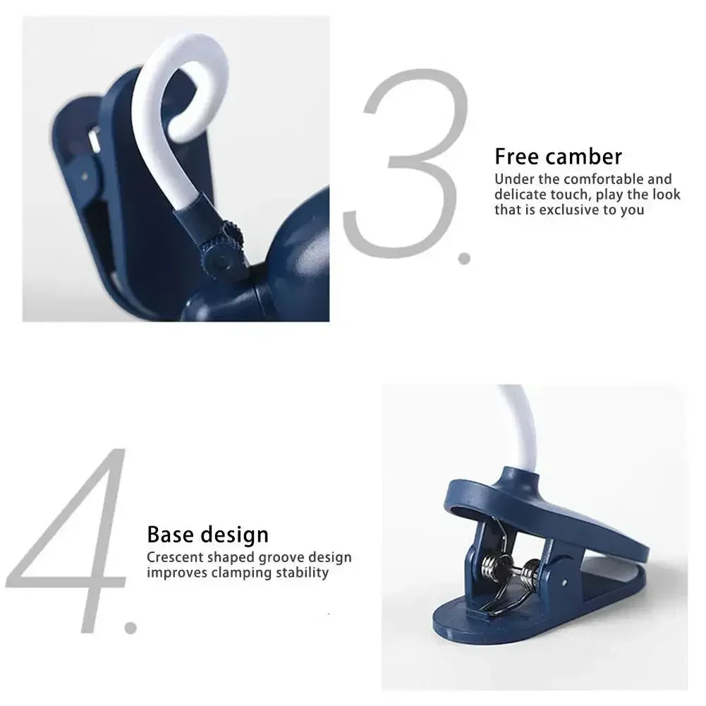 Mini Book LED Foldable Table Desk Book Reading Lamp for Home Room Computer Notebook Laptop Night Lights Eye Protections