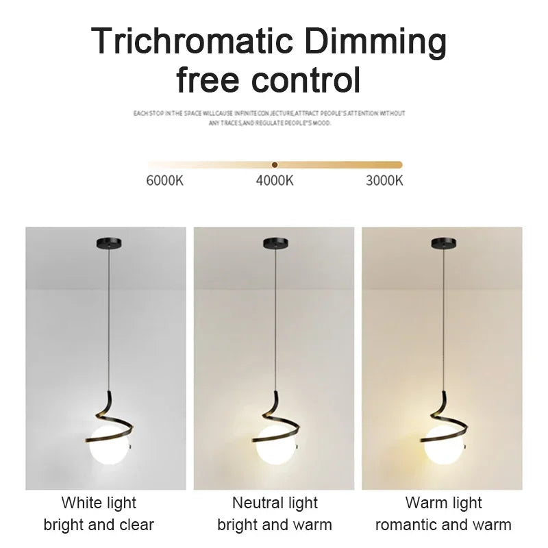 Nordic LED Pendant Light Bedroom bedside hanging line light For Living Home Decoration Dining Table Hanging Lamp Indoor lighting