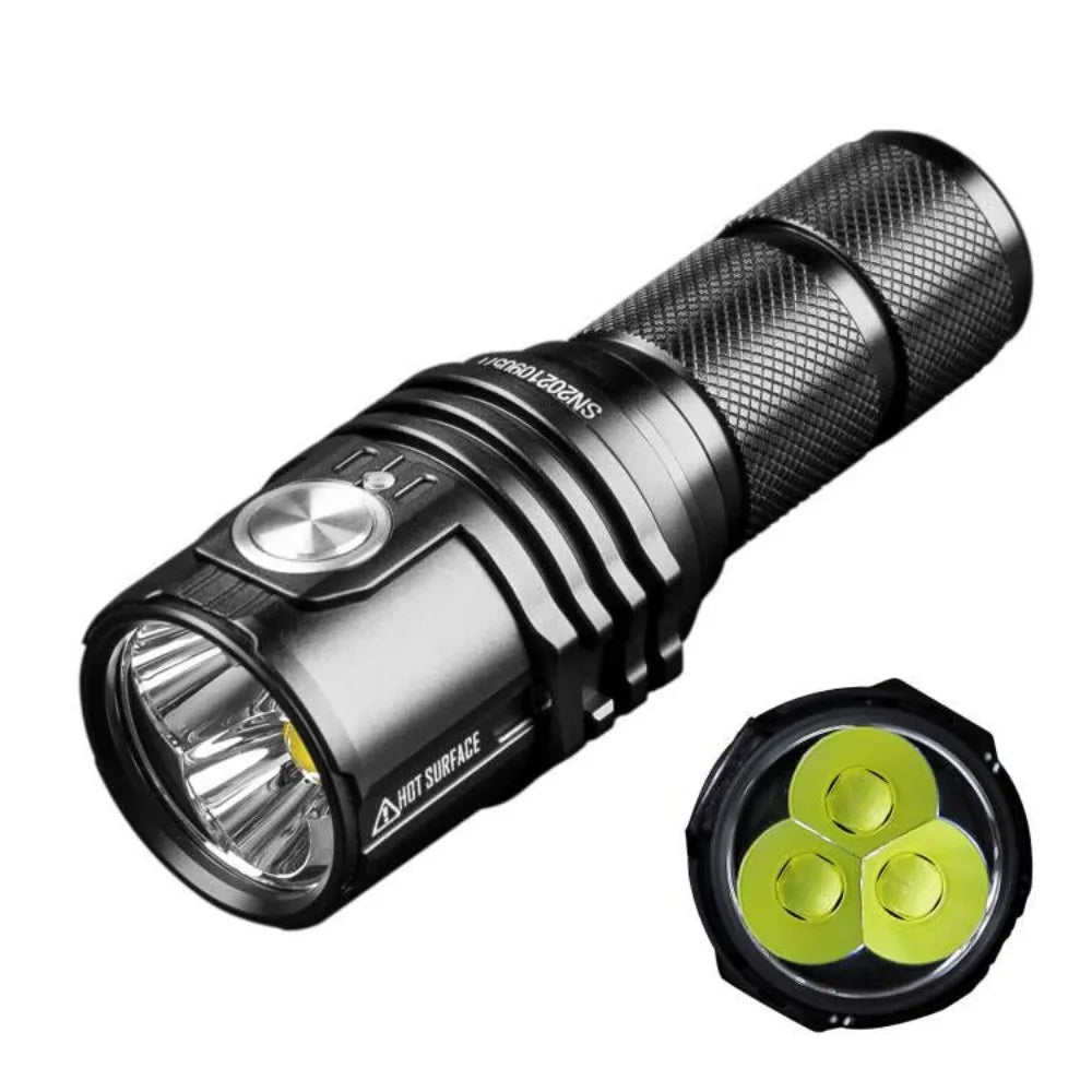 MS03 EDC Powerful Flashlight 13000 Lumen XHP70.2 LED Handlight Rechargeable Waterproof Torch for Camping Searching