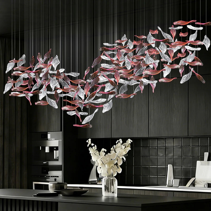 Hanging Ceiling Chandeliers Living Room Restaurant Chandeliers Lighting Kitchen Island Glass Pendant Light Dining Table Fixtures