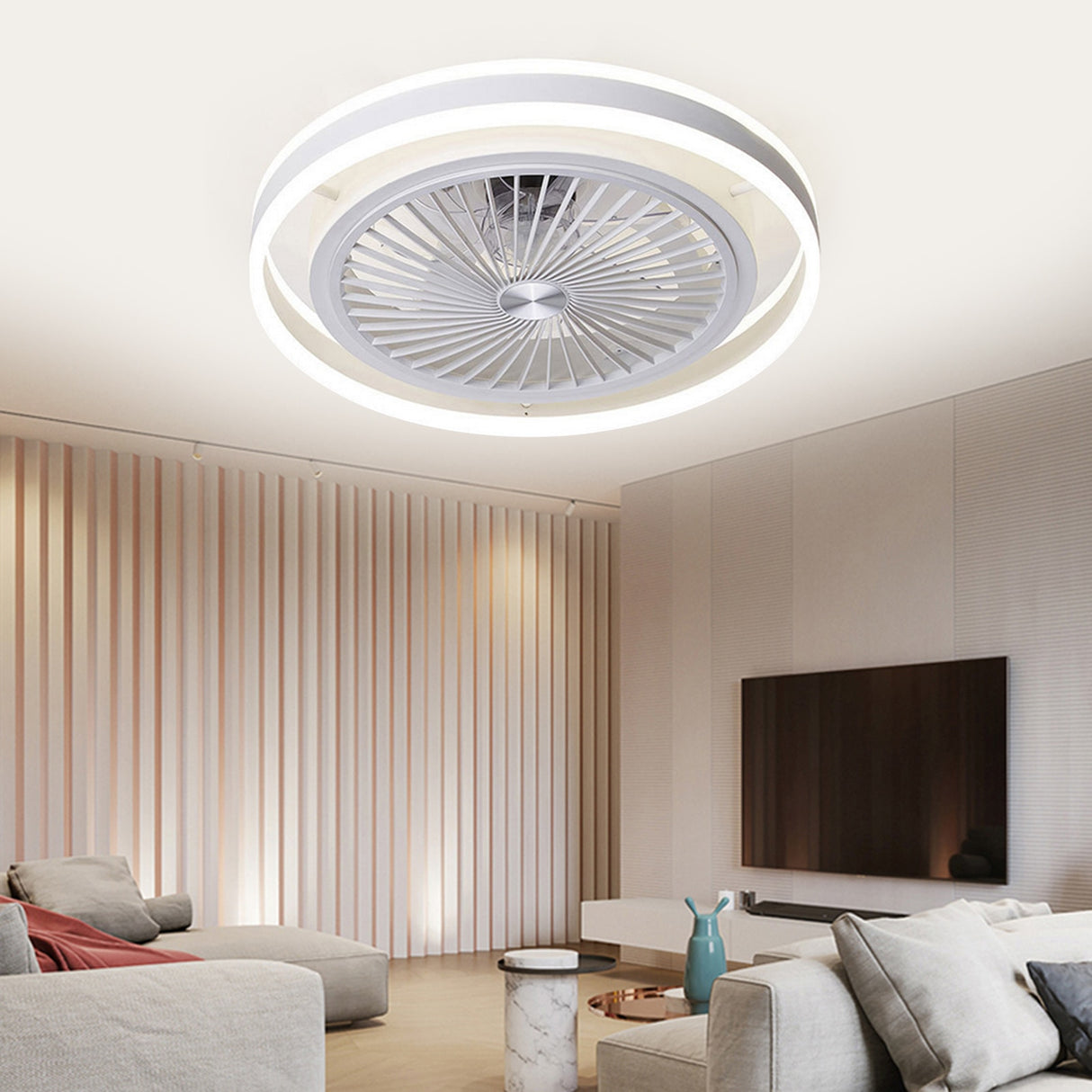 3 Color Ceiling Fan Remote Control Dimmable LED Light With Fan Ceiling Fan Bedroom Living Room Ligh