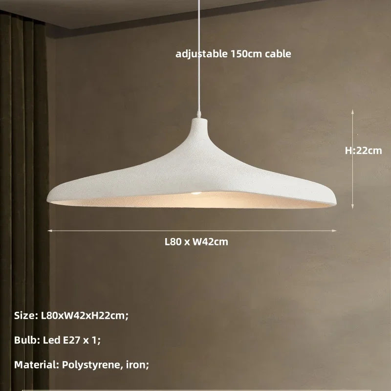 Japanese Wabi-Sabi LED Pendant Light - Organic E27 Ceiling Chandelier
