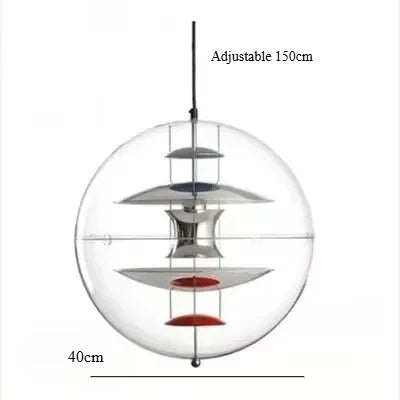Modern Acrylic Pendant Light, White Gold Silver Circular Danish Design Pendant Light Nordic Luxury Bedroom Decoration Lamp