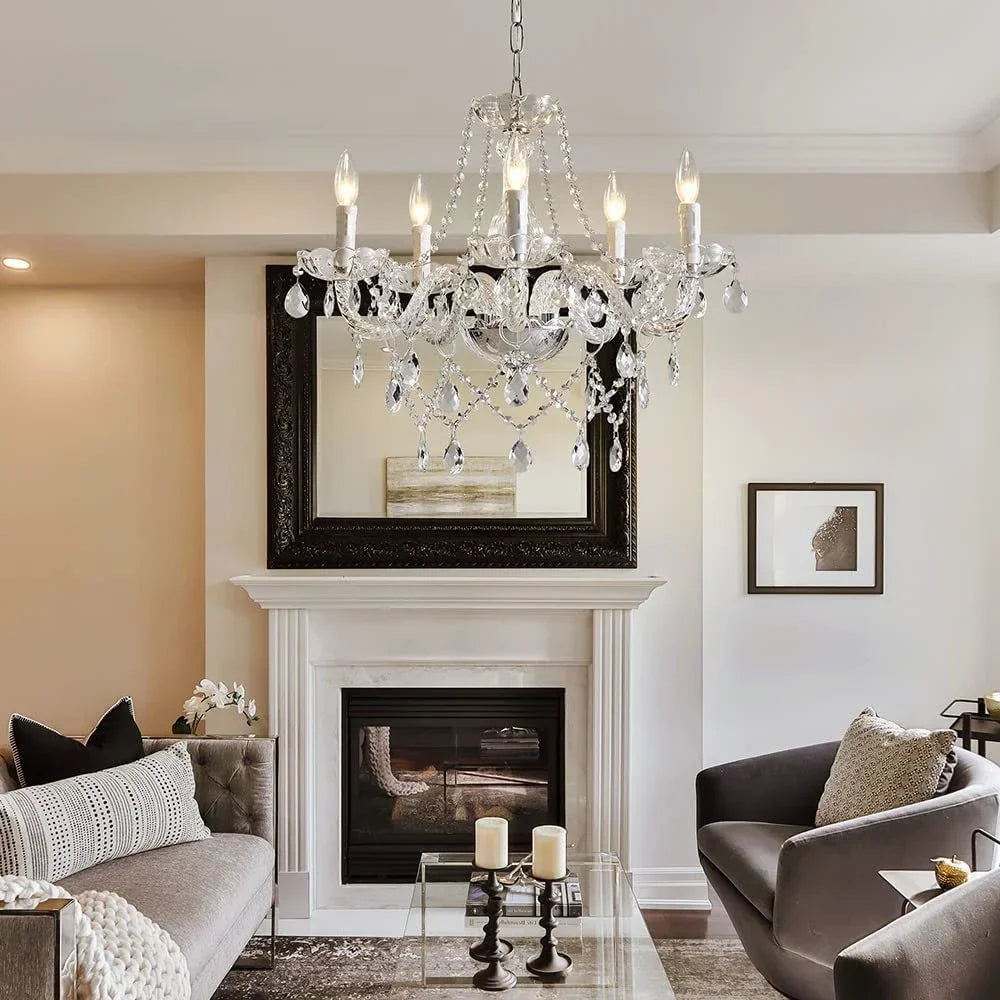 Luxury European Crystal Chandelier - Modern Loft & Living Room Hanging Lamp