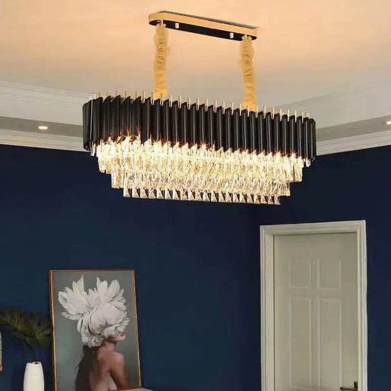 Home Appliance Crystal Ceiling Chandelier Luxury Dining Room Pendant Lamp Modern New Living Room Decor LED Bedroom Hanging Light