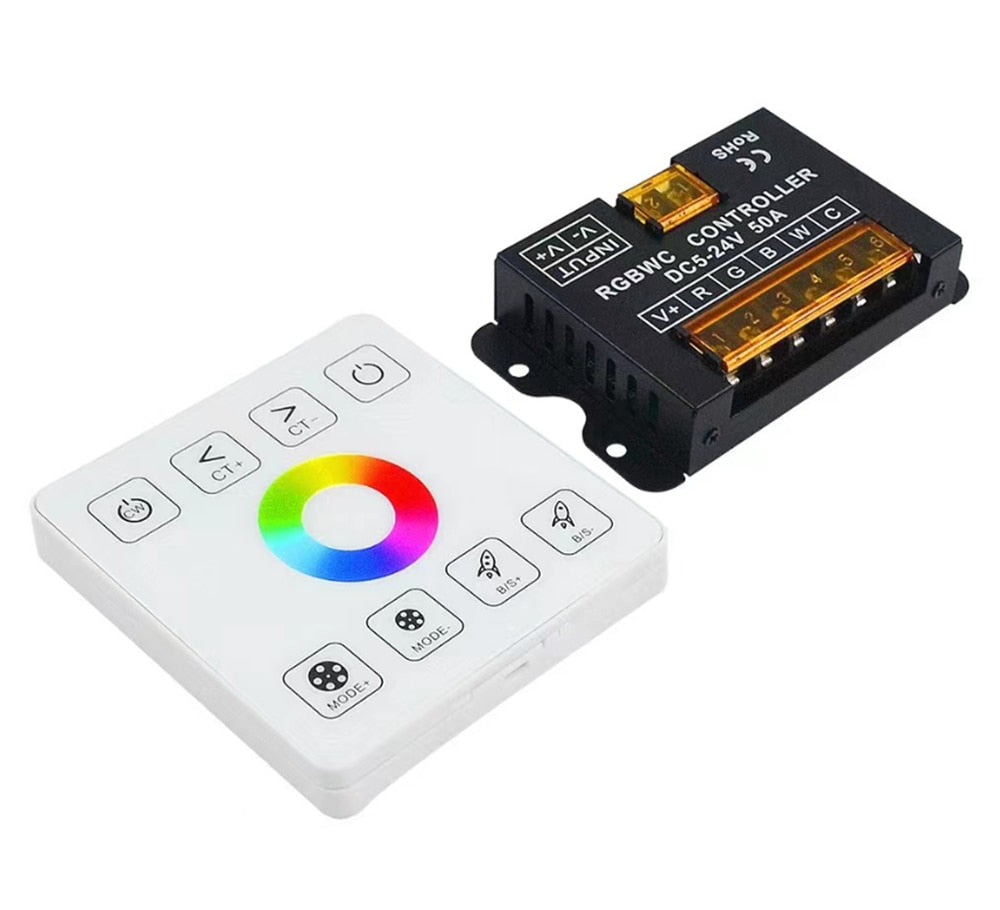 86sty 2.4G RF Single color/CCT/RGB/RGBW/RGBWC LED Strip Light Controller wireless remote Touch Panel Switch Dimmer 5V 12V 24V