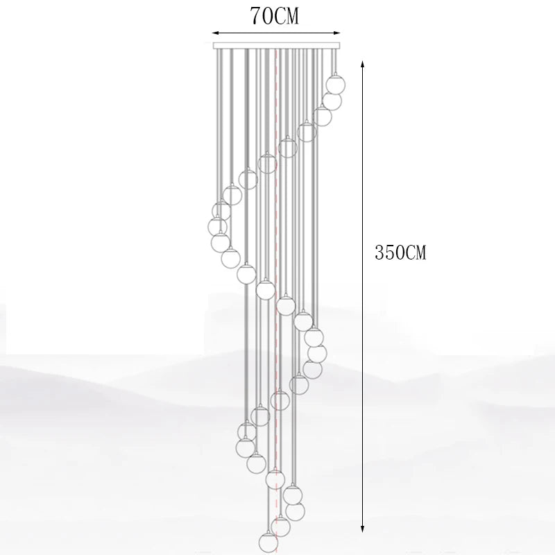 Modern Stair chandelier Pendant lights indoor lighting Ceiling lamp hanging light led Chandeliers for living room indoor lightin