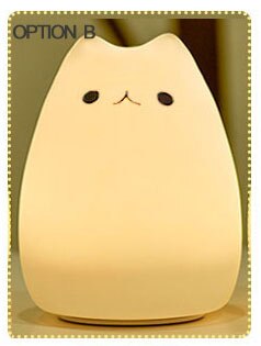 Night light Cat Silicone LED kids Night Light baby USB Rechargeable Sensor Touch lamp baby Children Cute Nursery Bedroom lights