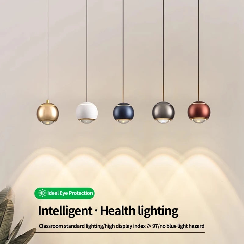 Bedside chandelier modern simple, and luxurious bedroom small chandelier restaurant bar and counter adjustable ceiling light