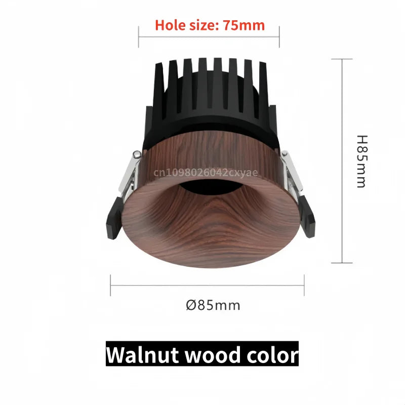 Dimmable embedded LED downlights, spotlights, COB ceiling lights, 9W,12W 15W,18W indoor lighting for living rooms and kitchens