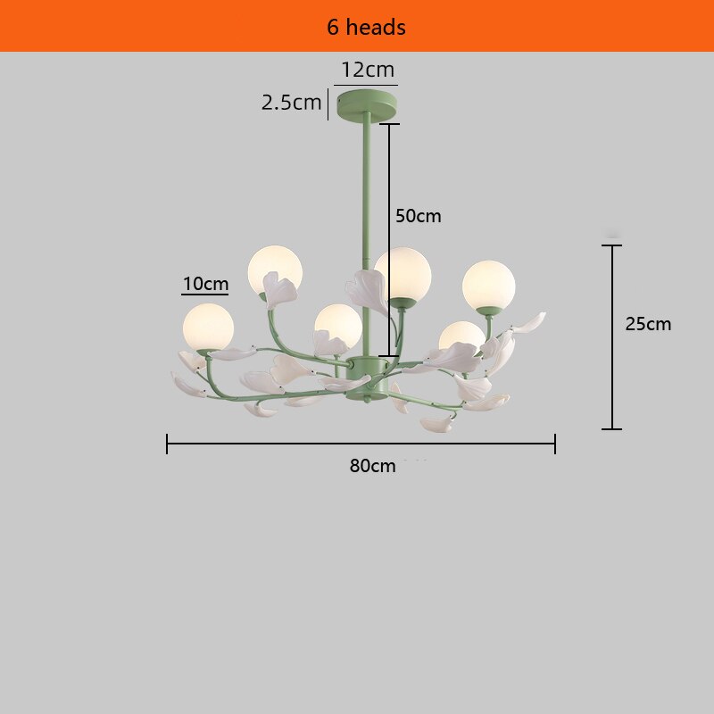 French Living Room Pendant Lamp Modern Minimalist Net Red Glass Chandelier Creative Flower Warm Bedroom Restaurant Home Lighting