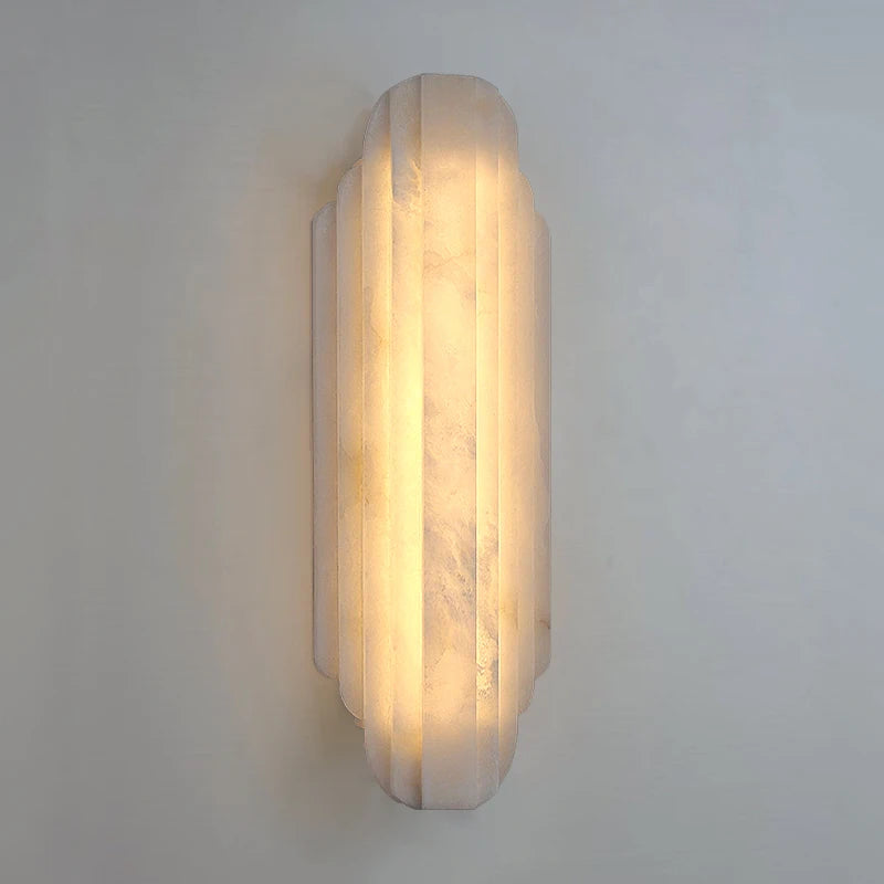 Natural Marble Wall Lamp for Villa Living Room Bedroom Bedside Corridor Stair Spanish Alabaster Decor Lighting Designer Light