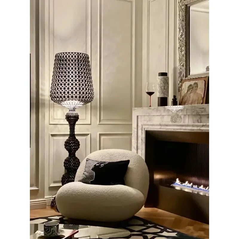 Italian Kartell living room floor lamp designer,artistic decoration,hollowed out internet famous ornament,ins style bedroom lamp
