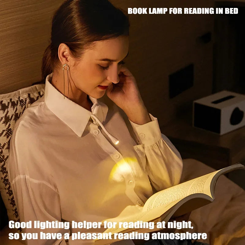 1-3PCS Mini Folder Clip Night Lamp Portable Book Night Light Eye Protection Desk Lamp Rechargeable For Bedroom Reading Lighting