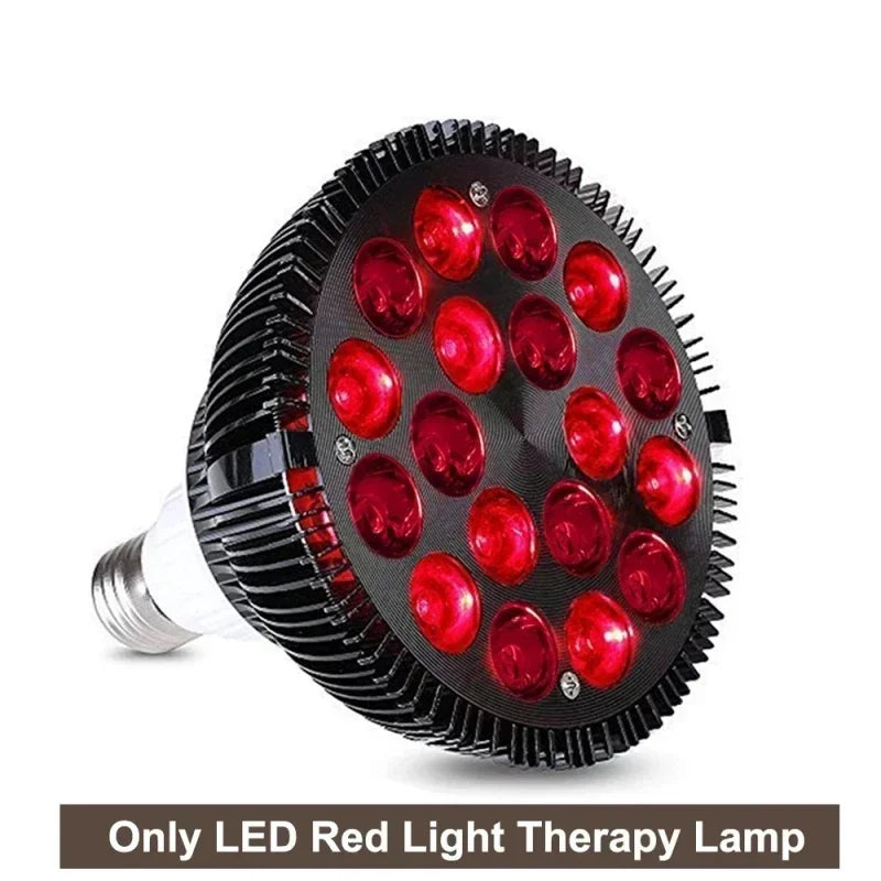 18pcs Red Lights Lamp Therapy Holder 360° Adjustable Clamp 660&850nm Infrared Combo Bulb for Relief and Recovery Skin Care Pain